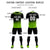 Custom Black Neon Green Soft Training Uniform Soccer Sets Jersey