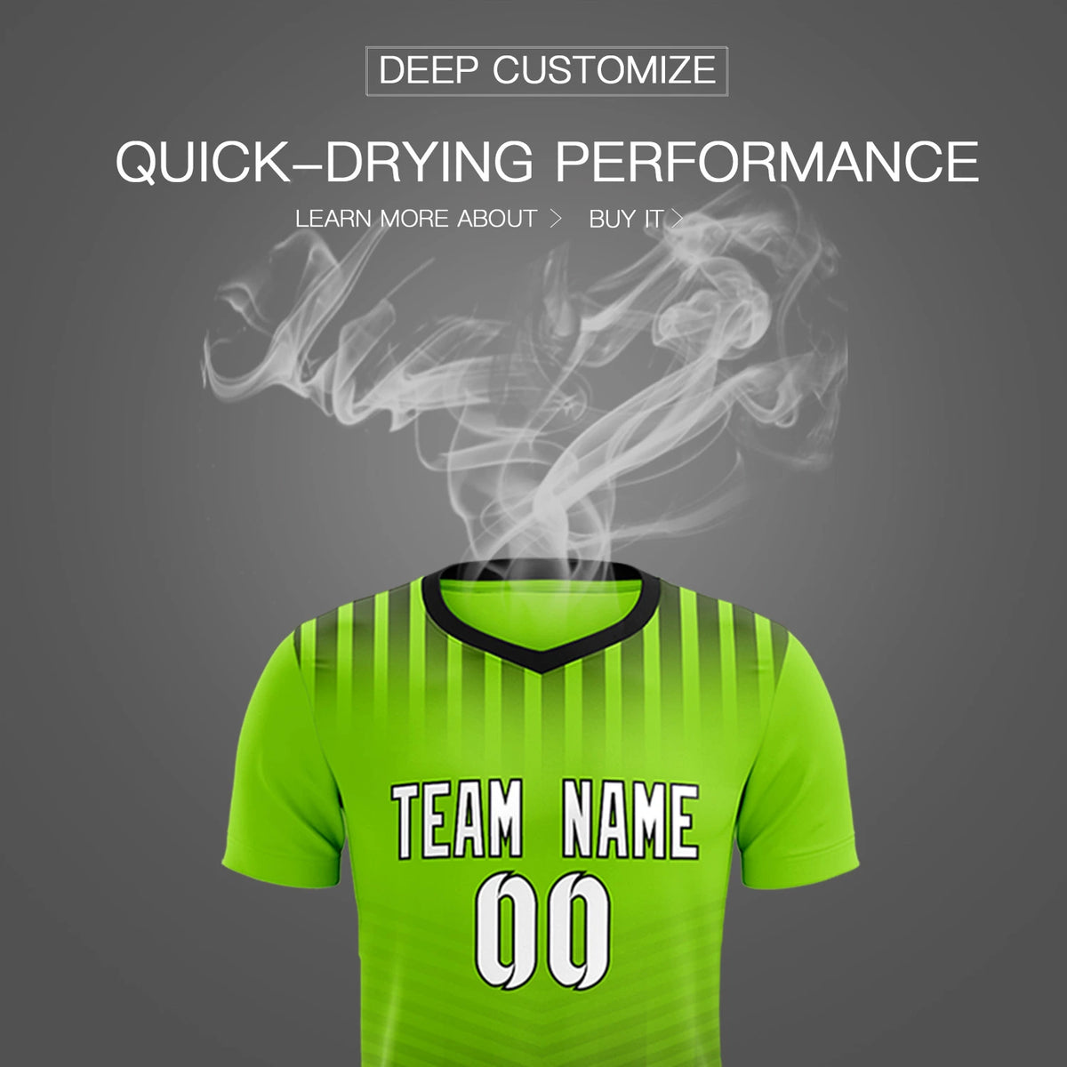 Custom Neon Green Black Soft Training Uniform Soccer Sets Jersey