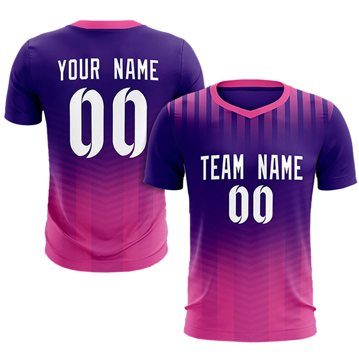 Custom Purple Pink Soft Training Uniform Soccer Sets Jersey