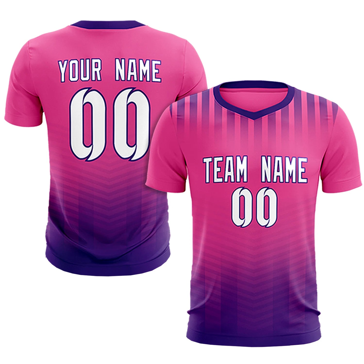 Custom Pink Purple Soft Training Uniform Soccer Sets Jersey