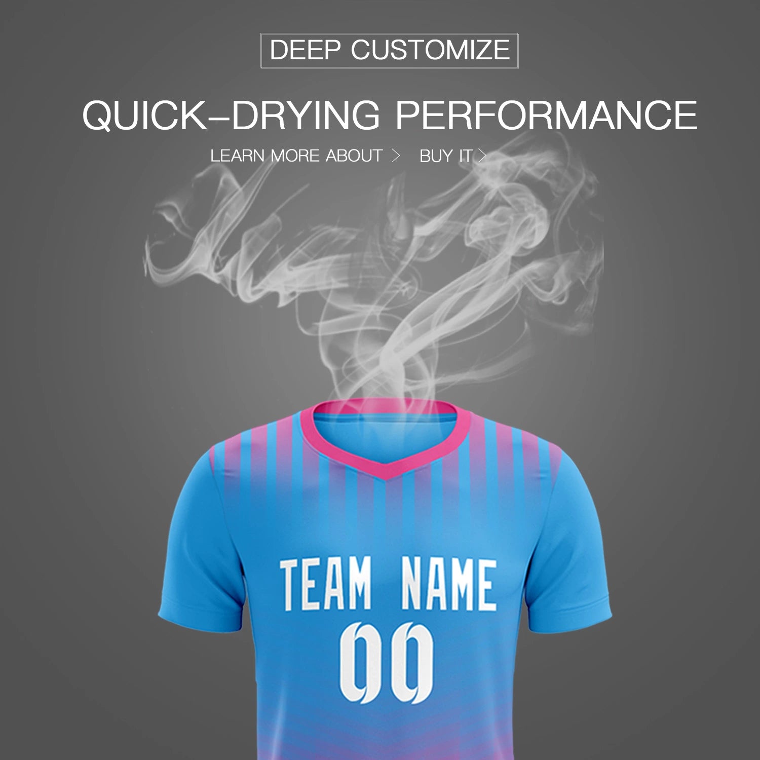 Custom Powder Blue Pink Soft Training Uniform Soccer Sets Jersey