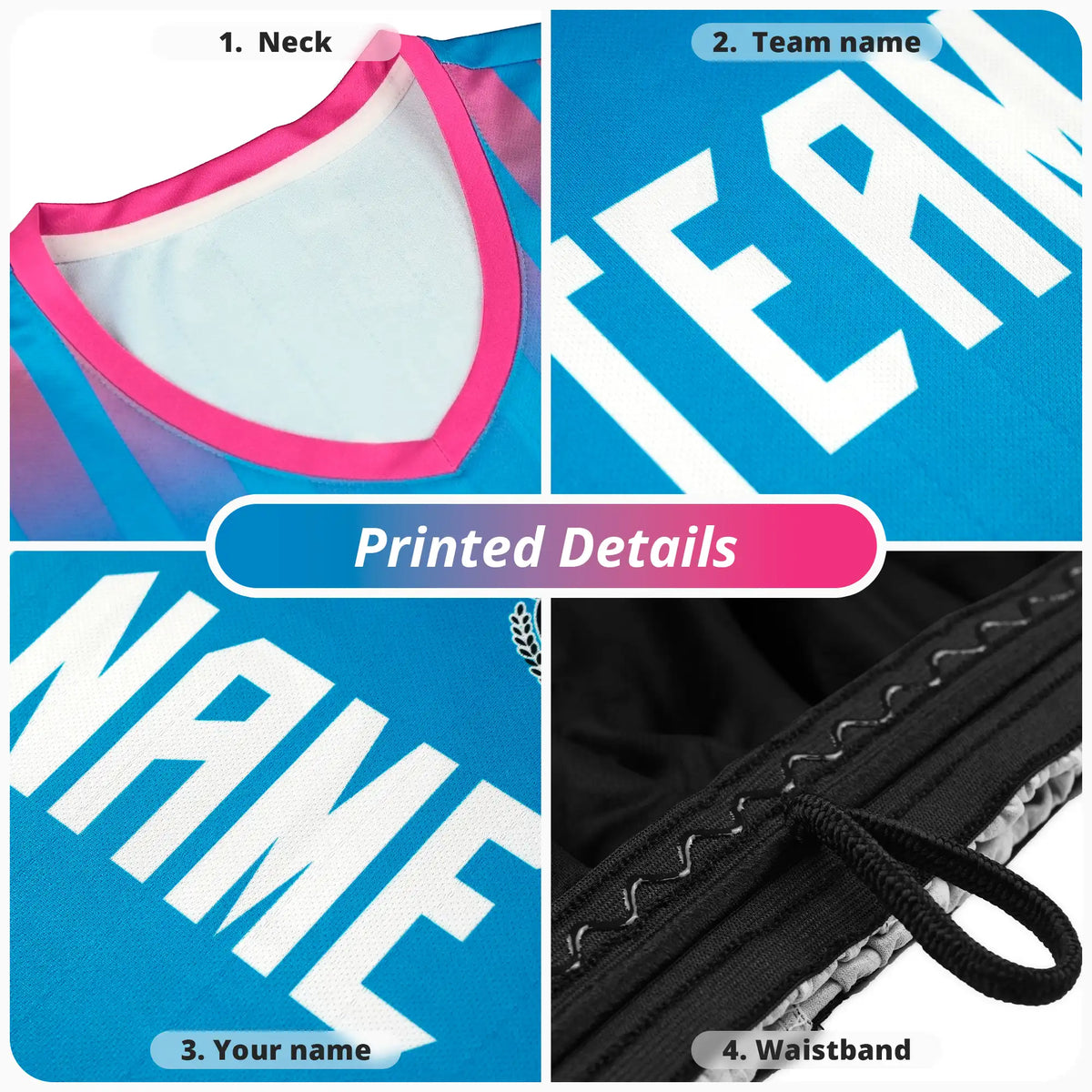 Custom Navy Pink Soft Training Uniform Soccer Sets Jersey