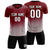 Custom Crimson Gray Soft Training Uniform Soccer Sets Jersey