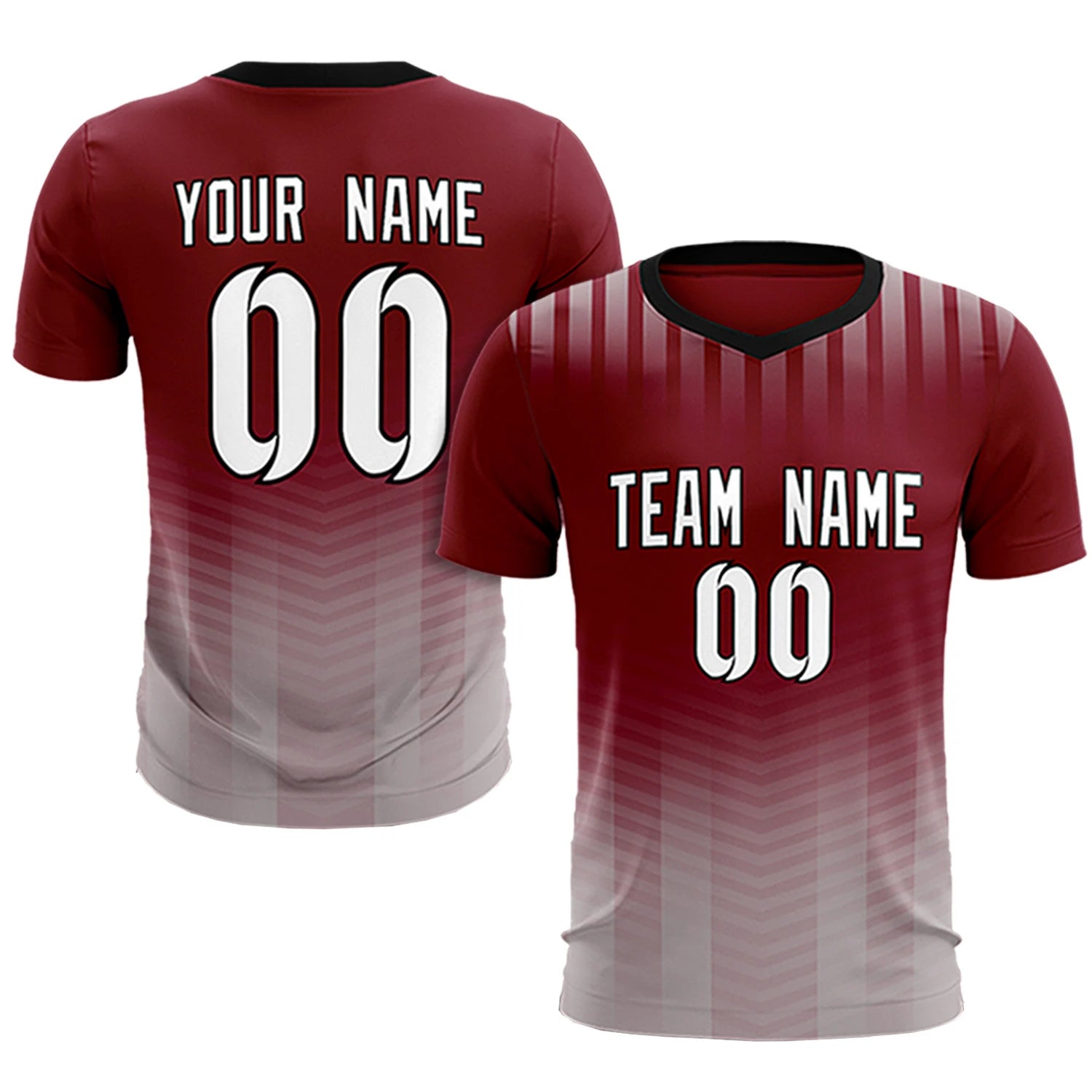 Custom Crimson Gray Soft Training Uniform Soccer Sets Jersey