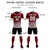 Custom Crimson Gray Soft Training Uniform Soccer Sets Jersey