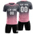 Custom Gray Light Pink Soft Training Uniform Soccer Sets Jersey