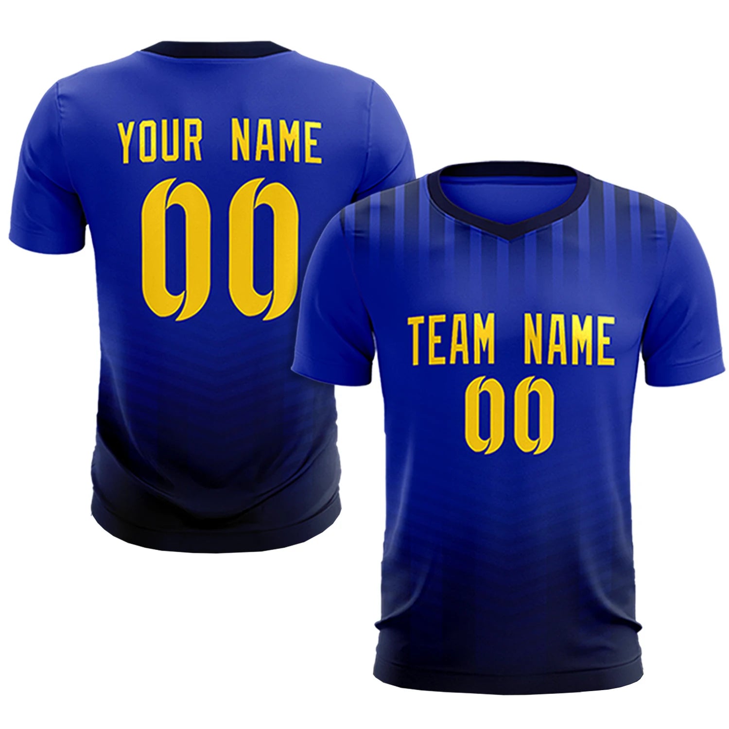 Custom Royal Blue Navy Soft Training Uniform Soccer Sets Jersey