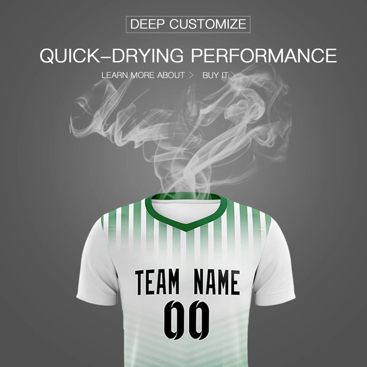 Custom White Kelly Green Soft Training Uniform Soccer Sets Jersey