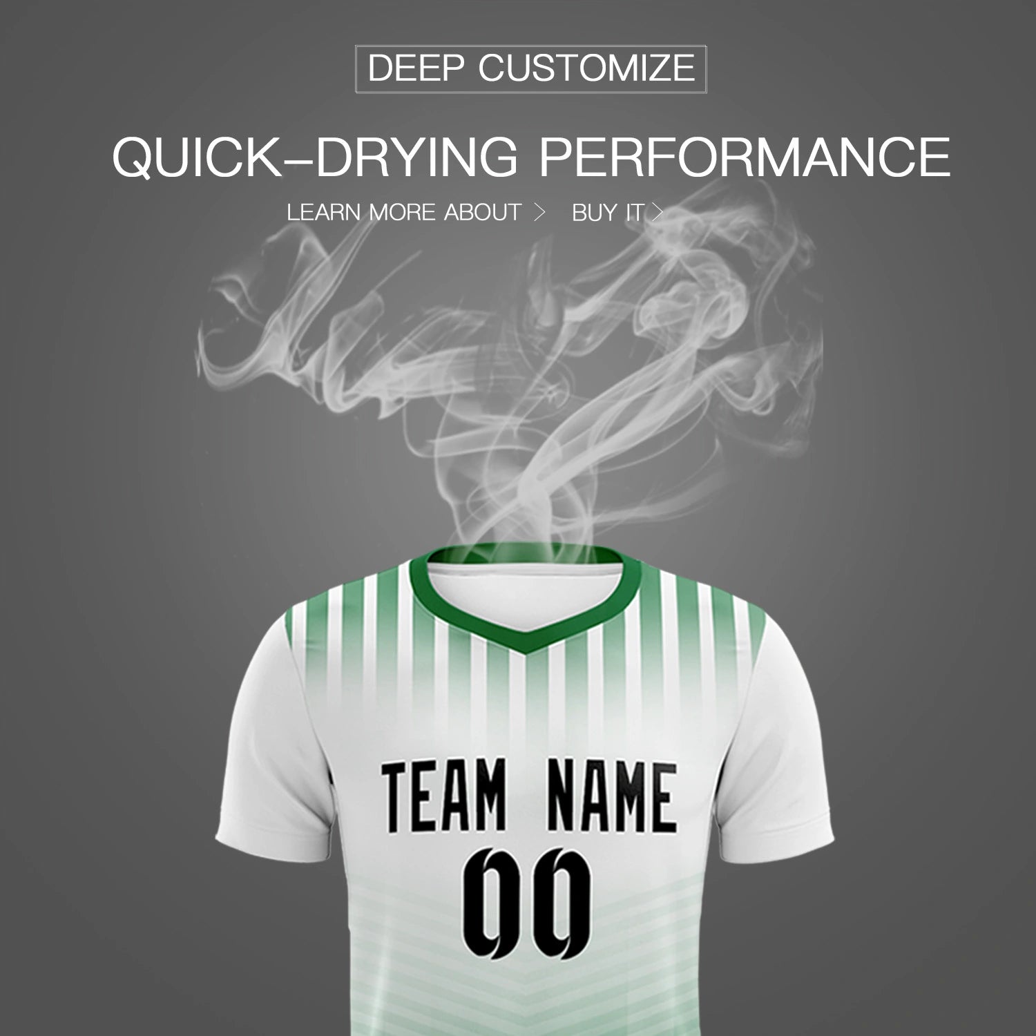 Custom White Kelly Green Soft Training Uniform Soccer Sets Jersey