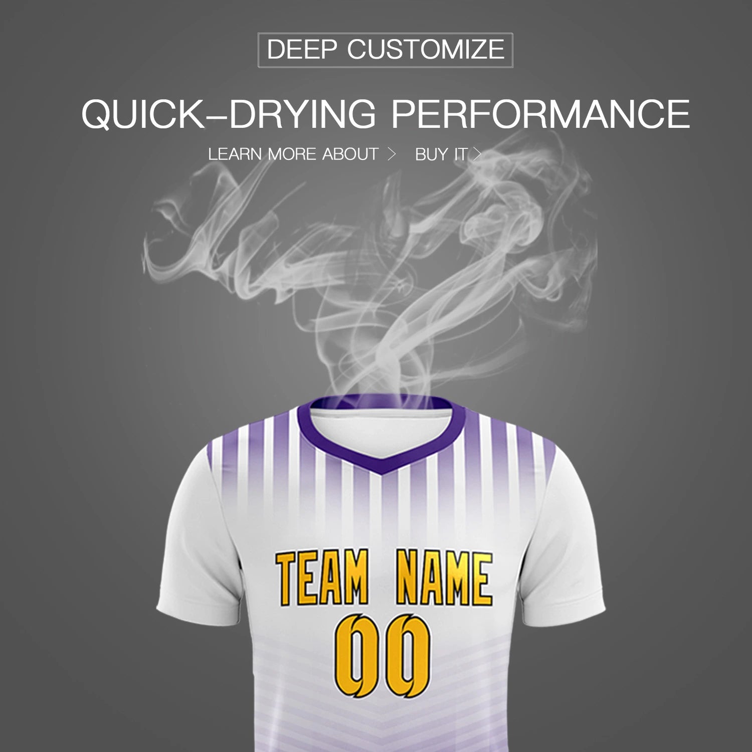 Custom White Purple Soft Training Uniform Soccer Sets Jersey