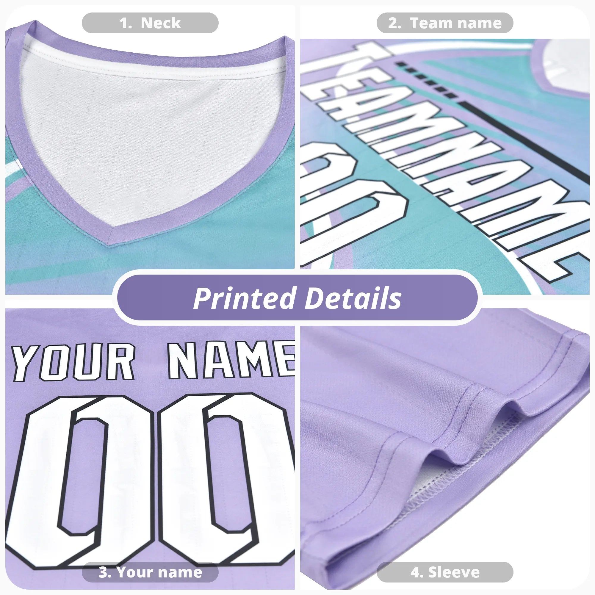 Custom Aqua White-Pink Casual Printing Sportswear Soccer Sets Jersey