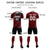 Custom Crimson Gray-Black Casual Printing Sportswear Soccer Sets Jersey