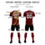 Custom Crimson Khaki-Old Gold Casual Printing Sportswear Soccer Sets Jersey