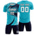 Custom Powder Blue Gray-Navy Casual Printing Sportswear Soccer Sets Jersey