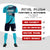 Custom Powder Blue Gray-Navy Casual Printing Sportswear Soccer Sets Jersey