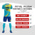 Custom Aqua Black-Gold01 Casual Printing Sportswear Soccer Sets Jersey