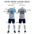 Custom Gray White-Powder Blue Casual Printing Sportswear Soccer Sets Jersey