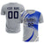 Custom Gray White-Royal Blue Casual Printing Sportswear Soccer Sets Jersey