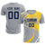 Custom Gray White-Gold01 Casual Printing Sportswear Soccer Sets Jersey