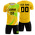 Custom Gold01 White-Neon Green Casual Printing Sportswear Soccer Sets Jersey