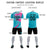 Custom Aqua White-Pink Casual Printing Sportswear Soccer Sets Jersey