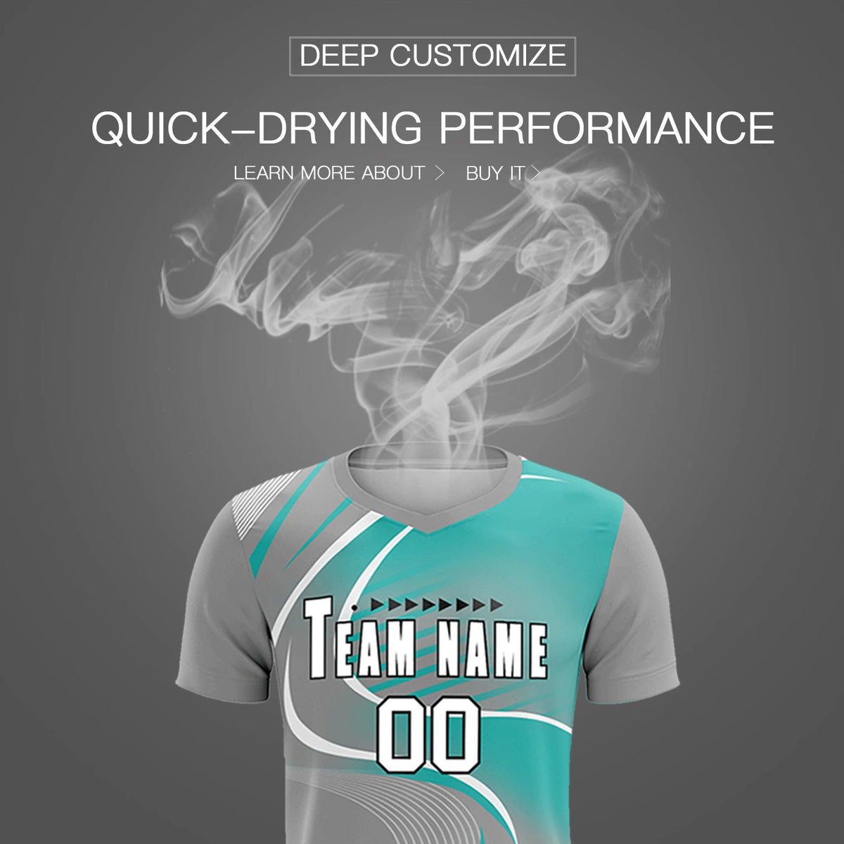 Custom Gray White-Bright Green Casual Printing Sportswear Soccer Sets Jersey