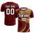 Custom Crimson Khaki-Old Gold Casual Printing Sportswear Soccer Sets Jersey