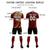 Custom Crimson Khaki-Old Gold Casual Printing Sportswear Soccer Sets Jersey