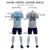 Custom Gray White-Powder Blue Casual Printing Sportswear Soccer Sets Jersey