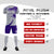 Custom Gray White-Purple Casual Printing Sportswear Soccer Sets Jersey