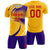 Custom Yellow White-Purple Casual Printing Sportswear Soccer Sets Jersey