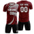 Custom Crimson Black-Gray Casual Printing Sportswear Soccer Sets Jersey