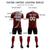 Custom Crimson Black-Gray Casual Printing Sportswear Soccer Sets Jersey