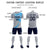 Custom Gray White-Powder Blue Casual Printing Sportswear Soccer Sets Jersey