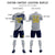 Custom Gray White-Navy Casual Printing Sportswear Soccer Sets Jersey