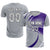 Custom Gray White-Purple Casual Printing Sportswear Soccer Sets Jersey