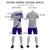 Custom Gray White-Purple Casual Printing Sportswear Soccer Sets Jersey