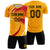 Custom Yellow White-Red Casual Printing Sportswear Soccer Sets Jersey