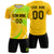 Custom Gold01 White-Neon Green Casual Printing Sportswear Soccer Sets Jersey