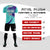 Custom Bright Green White-Purple Casual Printing Sportswear Soccer Sets Jersey