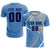 Custom Light Blue White-Gray Casual Printing Sportswear Soccer Sets Jersey