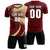 Custom Crimson Gray-Khaki Casual Printing Sportswear Soccer Sets Jersey