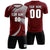 Custom Crimson Black-Gray Casual Printing Sportswear Soccer Sets Jersey