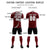 Custom Crimson Black-Gray Casual Printing Sportswear Soccer Sets Jersey