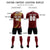 Custom Crimson Khaki-Old Gold Casual Printing Sportswear Soccer Sets Jersey