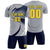 Custom Gray White-Navy Casual Printing Sportswear Soccer Sets Jersey