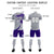 Custom Gray White-Purple Casual Printing Sportswear Soccer Sets Jersey