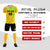 Custom Gold01 White-Neon Green Casual Printing Sportswear Soccer Sets Jersey