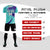 Custom Bright Green White-Purple Casual Printing Sportswear Soccer Sets Jersey