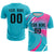 Custom Aqua White-Pink Casual Printing Sportswear Soccer Sets Jersey